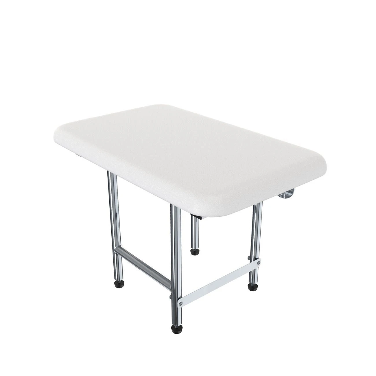 Padded Cushion Folding Wall Mount ADA Compliant Bench Shower Seat With Legs - Image 2