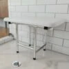 Padded Cushion Folding Wall Mount ADA Compliant Bench Shower Seat With Legs