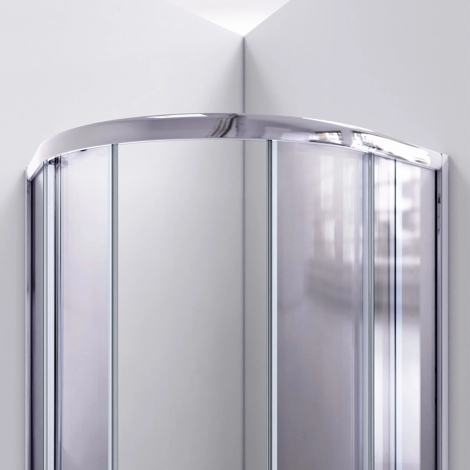 DreamLine Prime 33 Inch X 76-3/4 Inch Semi Frameless Frosted Glass Sliding Shower Enclosure - Image 9