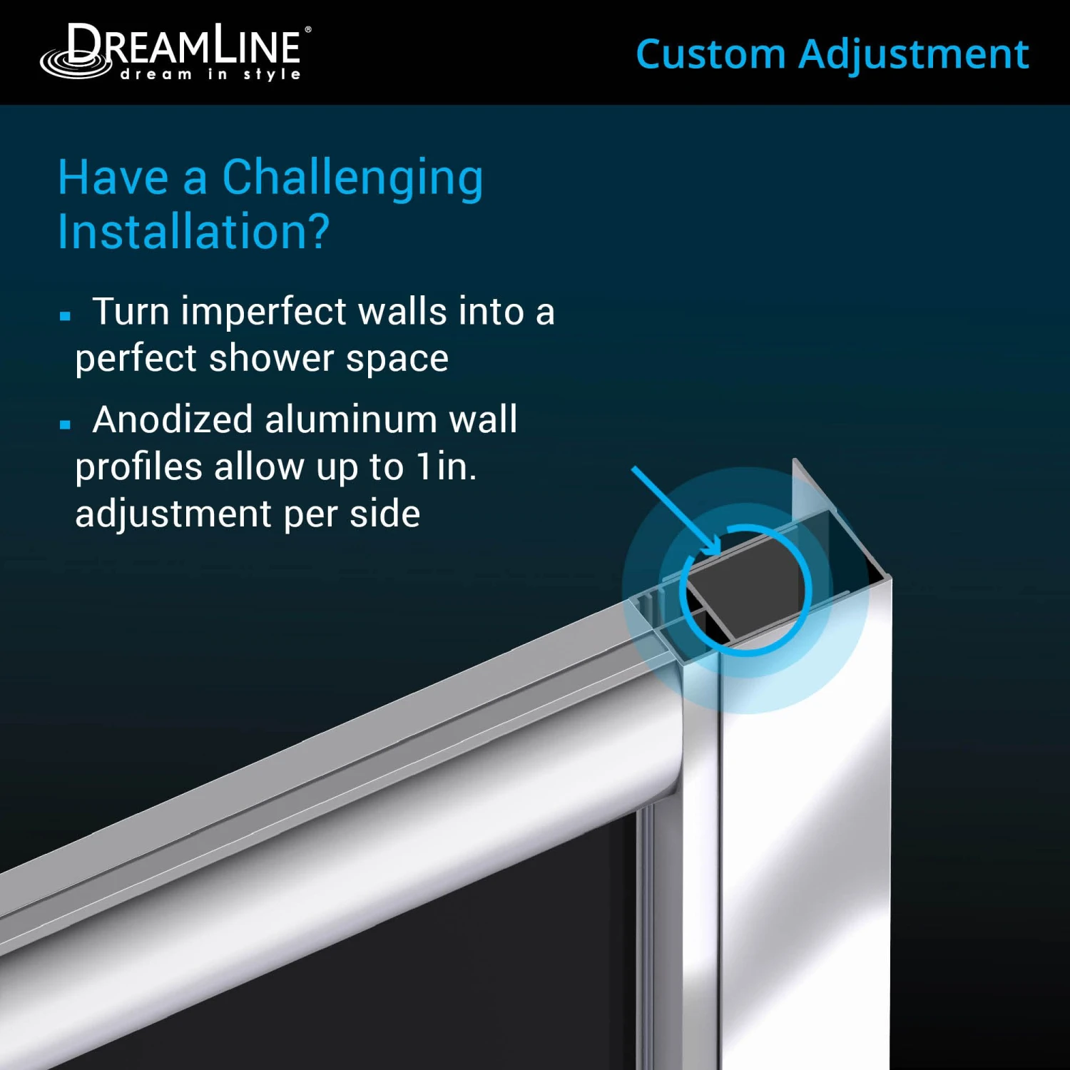DreamLine Prime 33 Inch X 76-3/4 Inch Semi Frameless Frosted Glass Sliding Shower Enclosure - Image 18