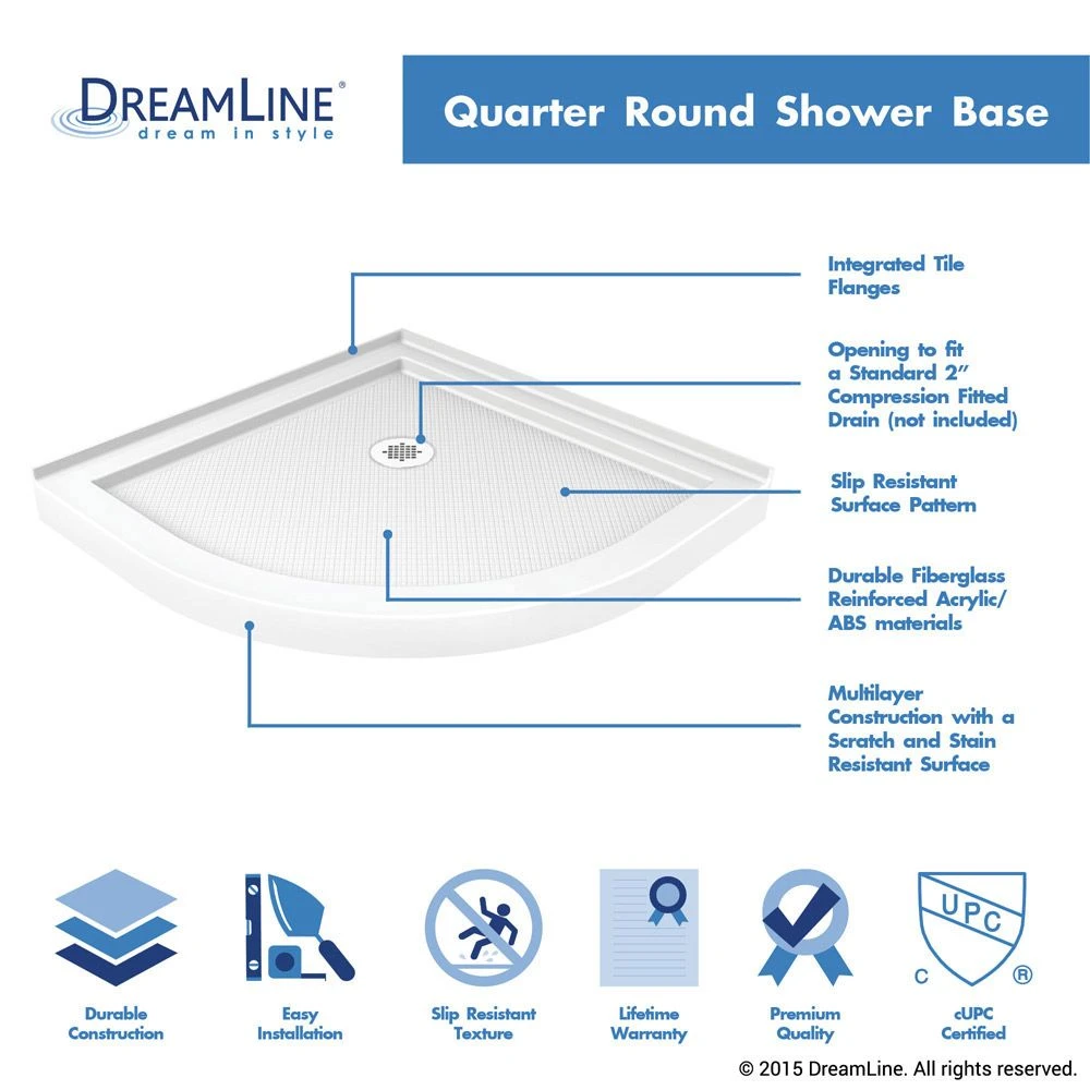 DreamLine Prime 33 Inch X 74-3/4 Inch Semi Frameless Clear Glass Sliding Shower Enclosure Kit - Image 11