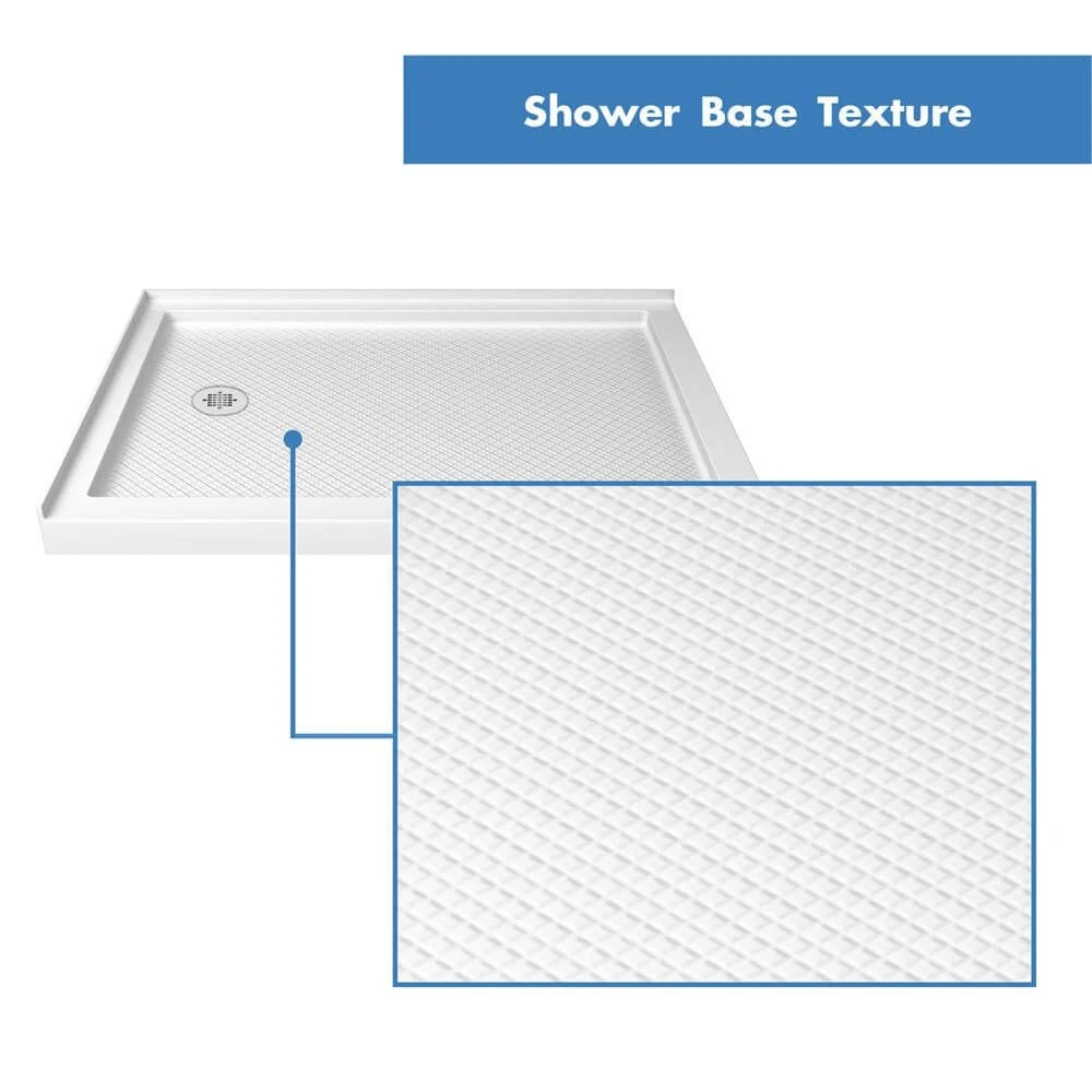 DreamLine SlimLine 32 Inch D X 32 Inch W X 2-3/4 Inch H Corner Drain Double Threshold Shower Base - Image 6