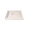 DreamLine SlimLine 36 Inch D X 36 Inch W X 2-3/4 Inch H Corner Drain Double Threshold Shower Base