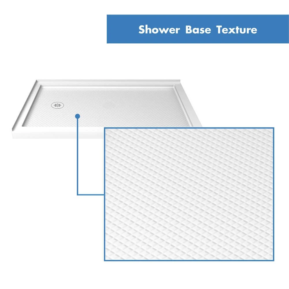 DreamLine SlimLine 36 Inch D X 48 Inch W X 2-3/4 Inch H Left Drain Double Threshold Shower Base - Image 9