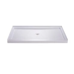 DreamLine SlimLine 30 Inch D X 60 Inch W X 2-3/4 Inch H Center Drain Single Threshold Shower Base