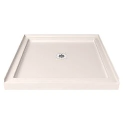DreamLine SlimLine 32 Inch D X 32 Inch W X 2-3/4 Inch H Center Drain Single Threshold Shower Base