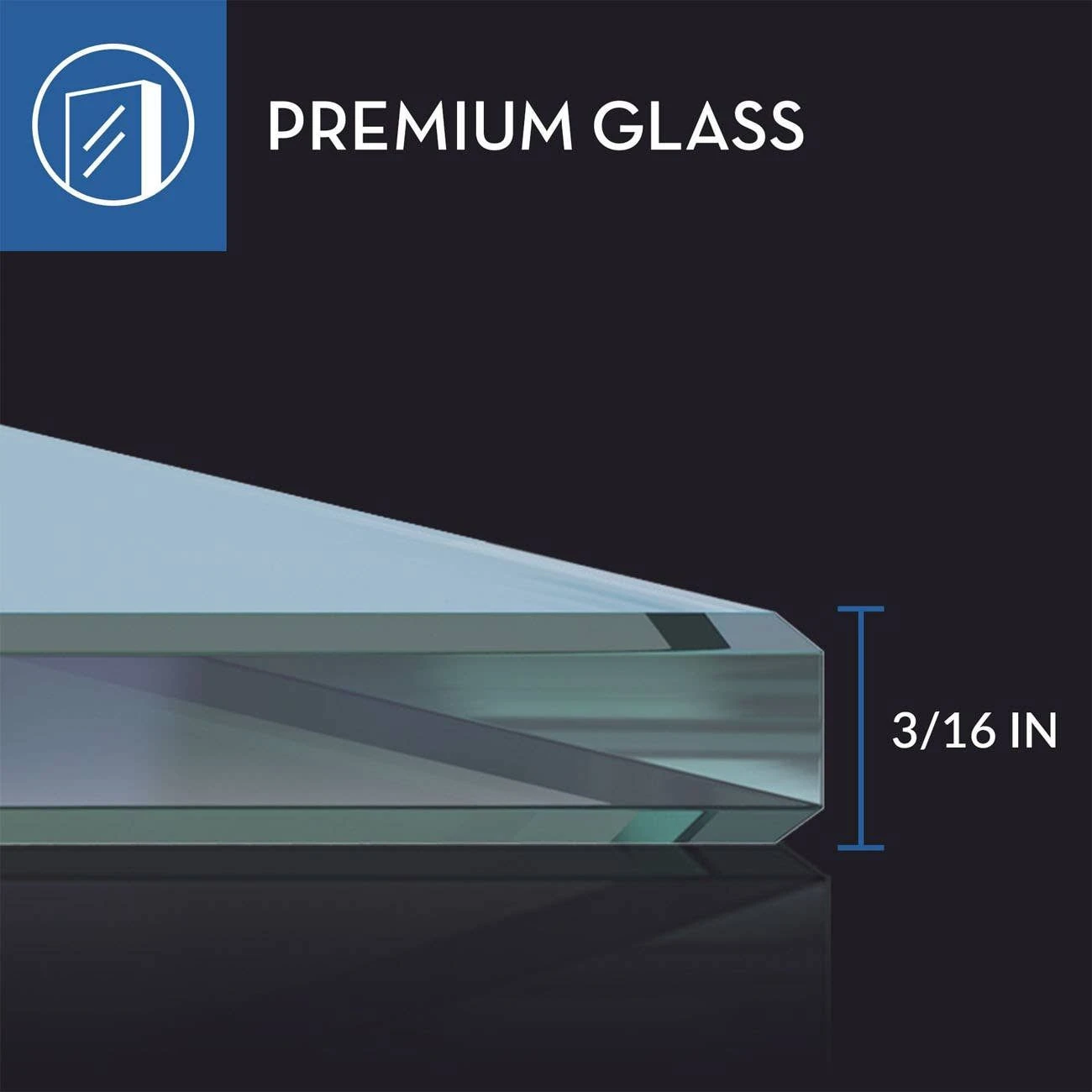 Legend 43-1/2 In. To 45 In. X 66 In. Framed Hinged Swing Shower Door With Inline Panel In Matte Black With Clear Glass - Image 5