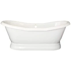 Empress Acrylic Double Slipper Pedestal Tub - No Faucet Drillings