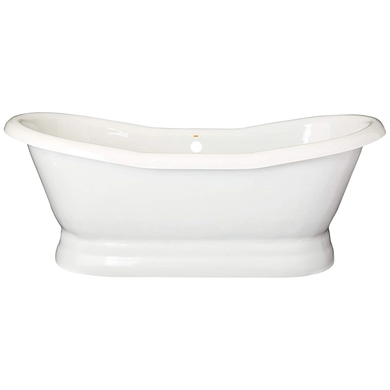 Empress Acrylic Double Slipper Pedestal Tub - No Faucet Drillings