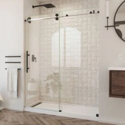 DreamLine Enigma XO 56-60 Inch W X 76 Inch H Frameless Clear Glass Sliding Shower Door