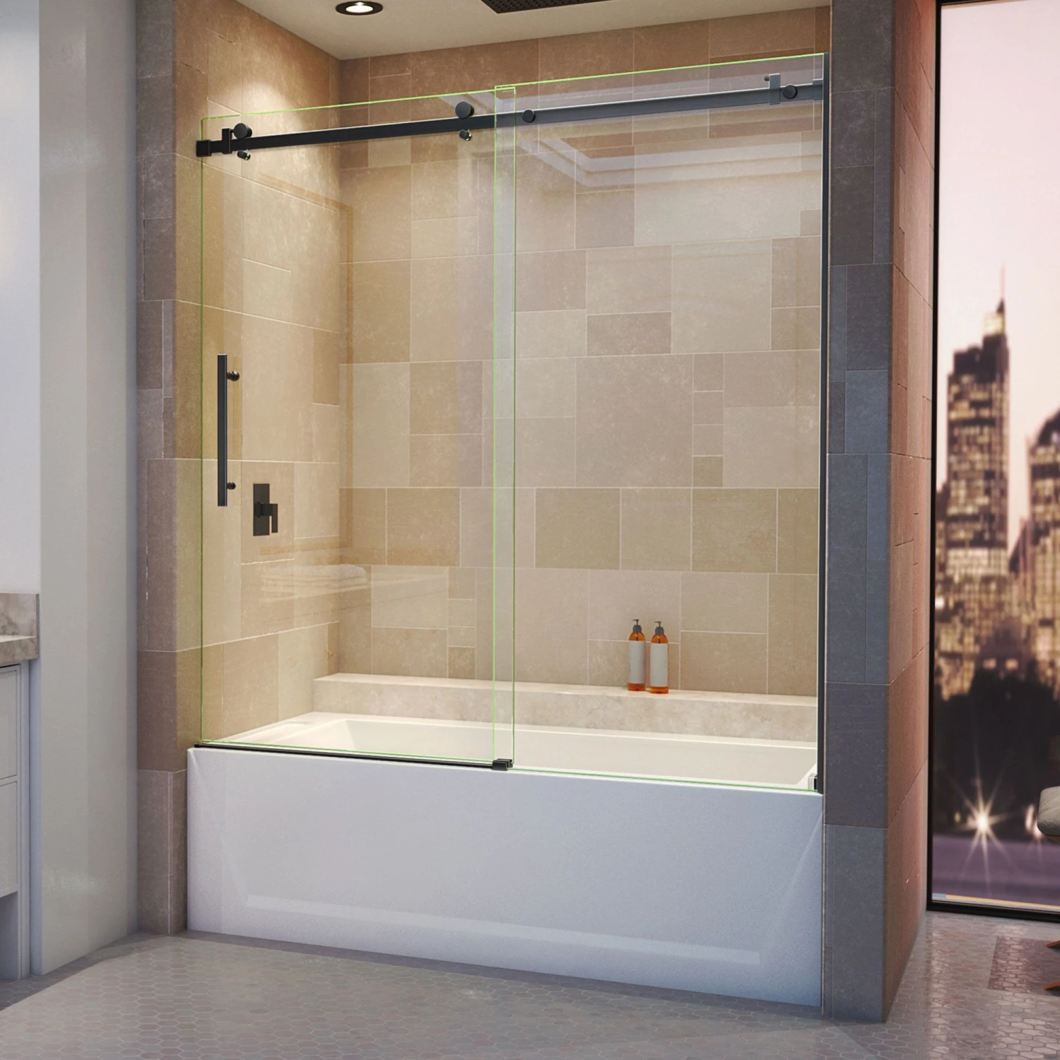 DreamLine Enigma Air 56-60 In. W X 62 In. H Frameless Sliding Tub Door
