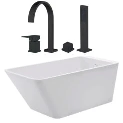 Hannah Acrylic Contemporary Freestanding Bathtub Package