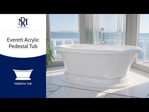 Everett Acrylic Double Ended Freestanding Tub - Made In USA - Image 3