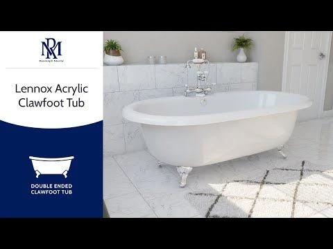 Lennox Acrylic Double Ended Clawfoot Tub - Made In USA - Image 3