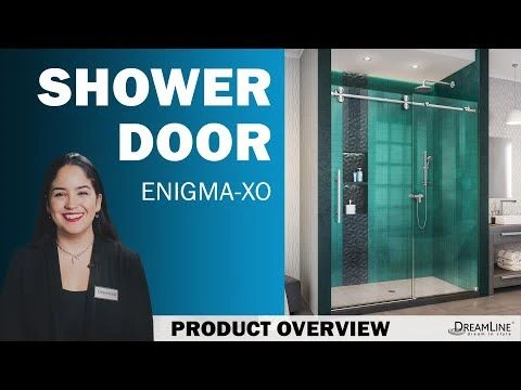 DreamLine Enigma-XO 32-1/2 Inch D X 44-3/8 - 48-3/8 Inch W X 76 Inch H Frameless Sliding Shower Enclosure - Image 2