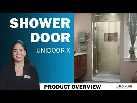 DreamLine Unidoor-X 63-63 1/2 In. W X 72 In. H Frameless Hinged Shower Door - Image 2