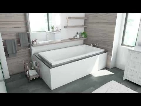 Ascot III 72 Inch Acrylic Drop-in Universal Drain Bathtub - White - Image 2