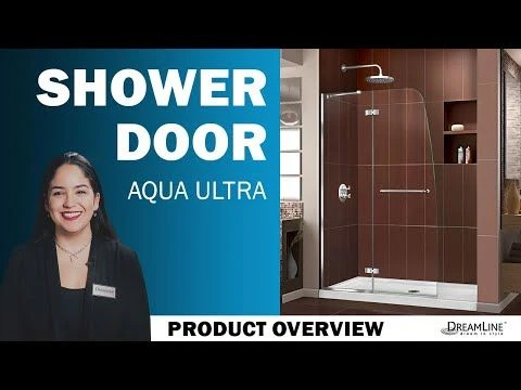 DreamLine Aqua Ultra 48 Inch W X 30 Inch D X 58 Inch H Frameless Hinged Tub Door With Return Panel - Image 2