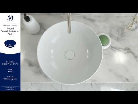 Minimalist Collection Ceramic Round Vessel Bathroom Sink - Image 3