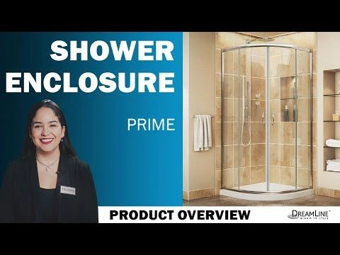 DreamLine Prime 33 Inch X 76-3/4 Inch Semi Frameless Frosted Glass Sliding Shower Enclosure - Image 3