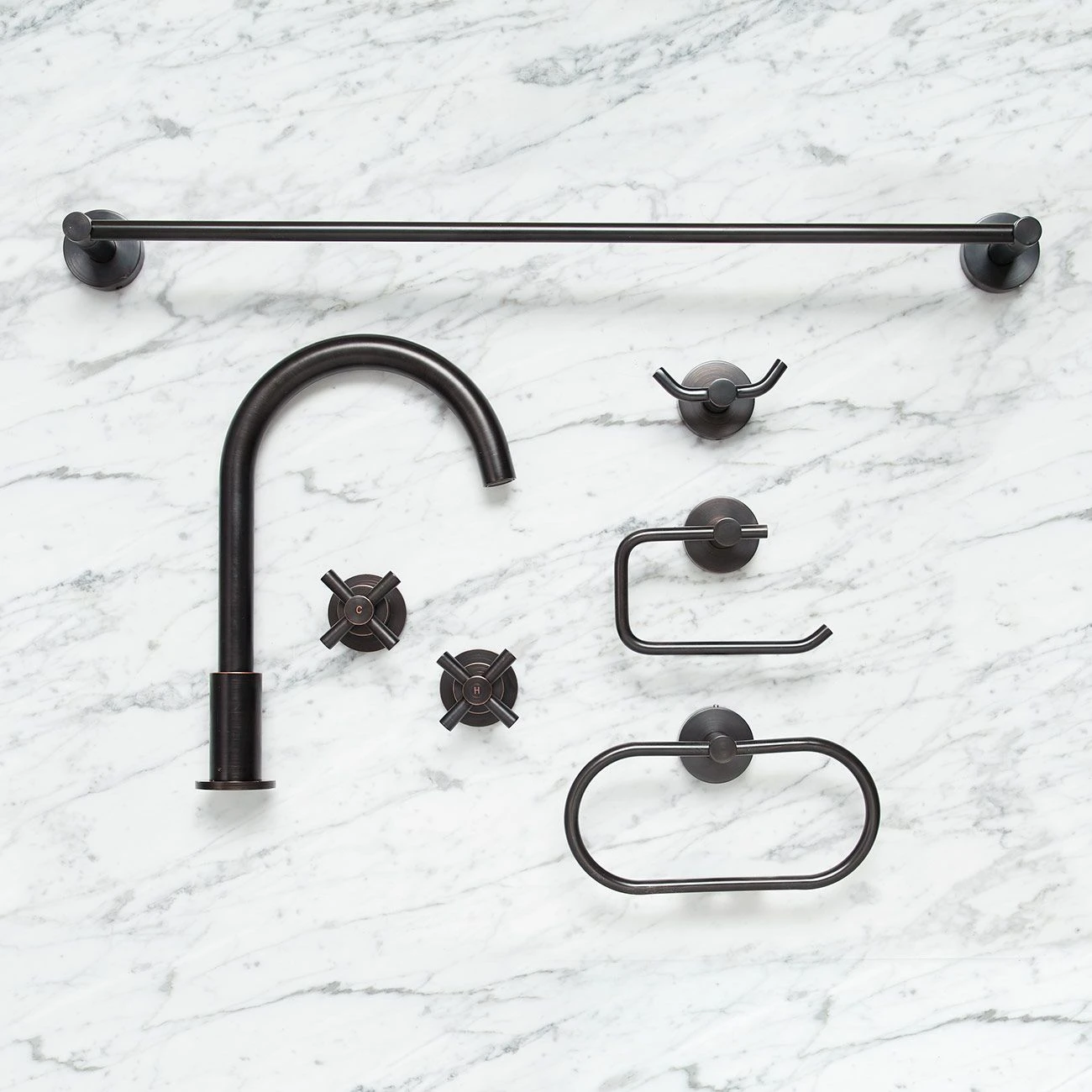 Kally Collection Complete Bathroom Faucet And Hardware Set