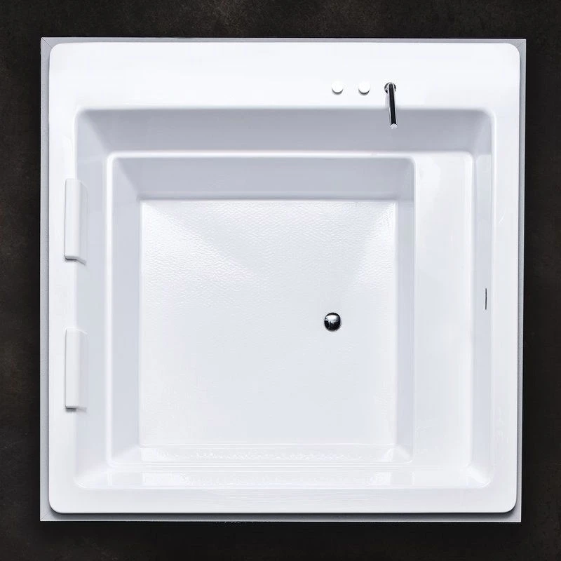 Lacus Acrylic 70 Inch Drop In Bathtub - White - Image 2
