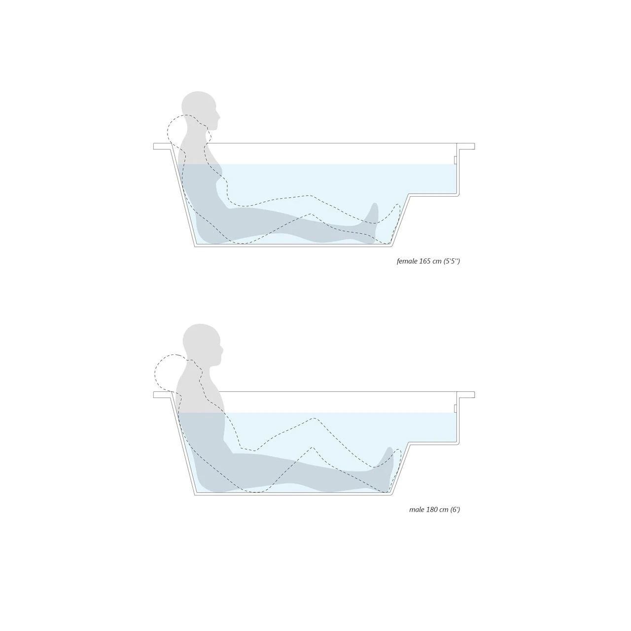 Lacus Acrylic 70 Inch Drop In Bathtub - White - Image 4