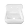 Daisy 25 Inch Cast Iron Farmhouse Sink - 8 Inch Faucet Drillings - White