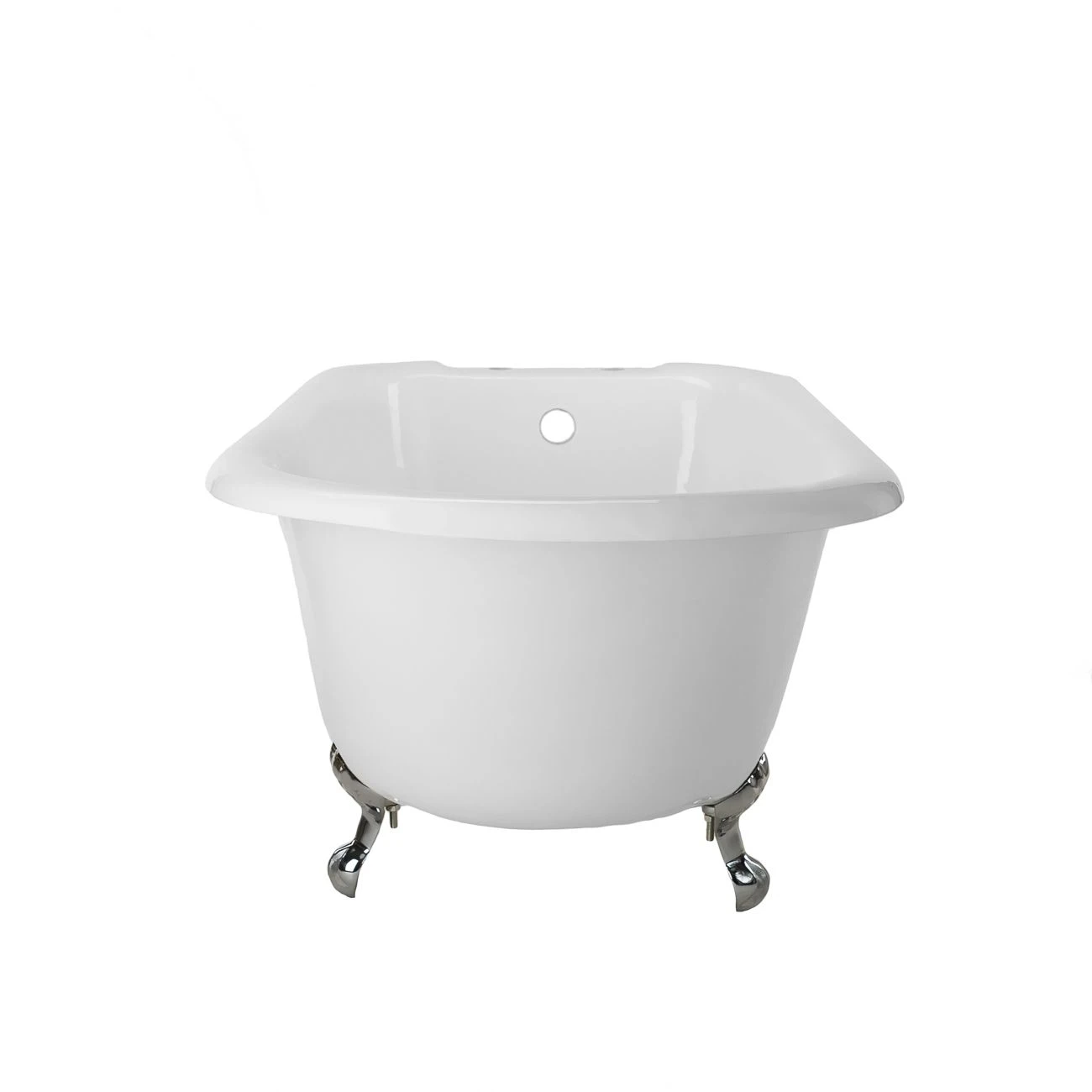 Heritage 60 Inch Cast Iron Clawfoot Tub Package With British Telephone Faucet With Fixtures - White / Chrome Feet & Fixtures - Image 7