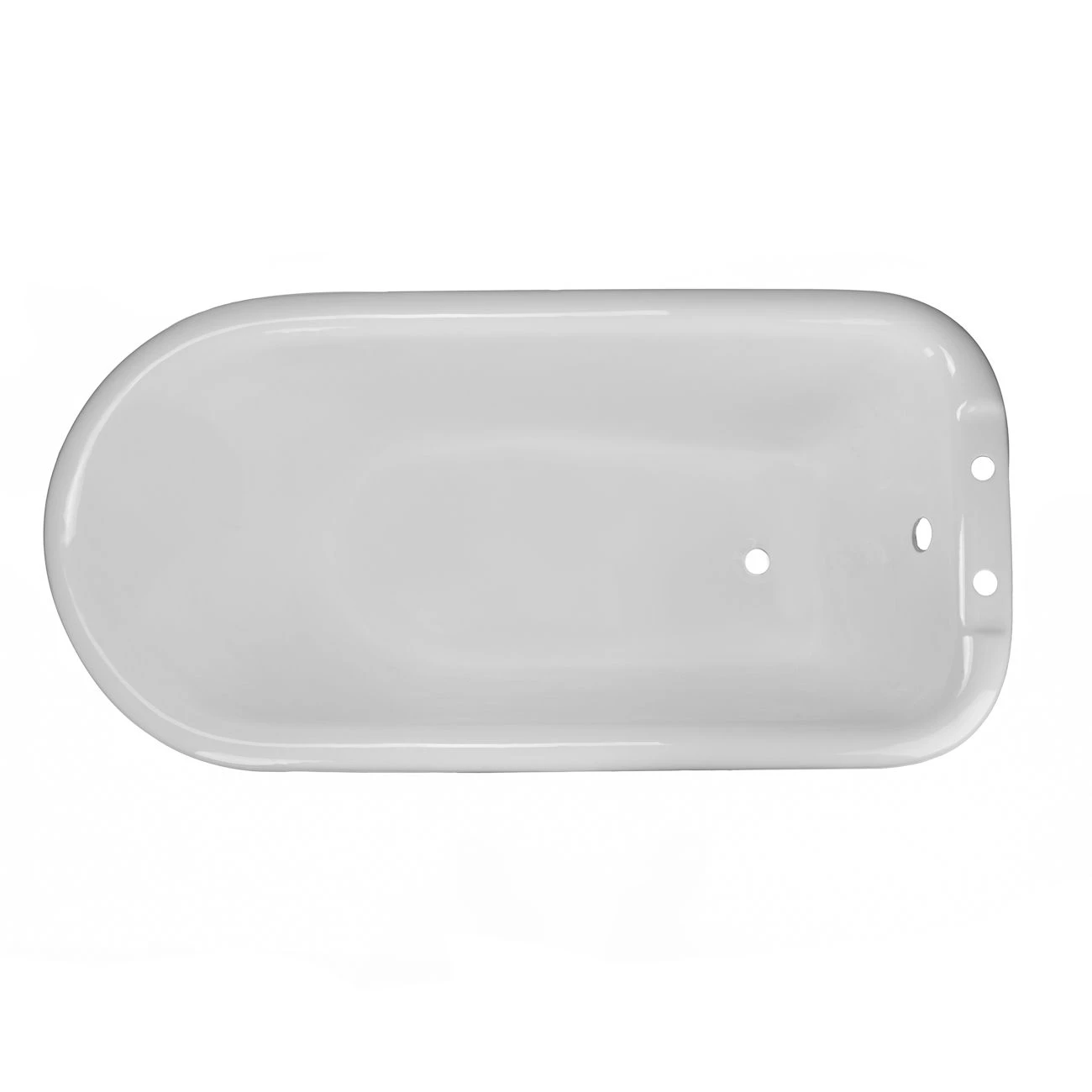 Heritage 60 Inch Cast Iron Clawfoot Tub Package With British Telephone Faucet With Fixtures - White / Chrome Feet & Fixtures - Image 5