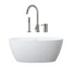 Luna Matte White Acrylic Double Ended Freestanding Tub Package