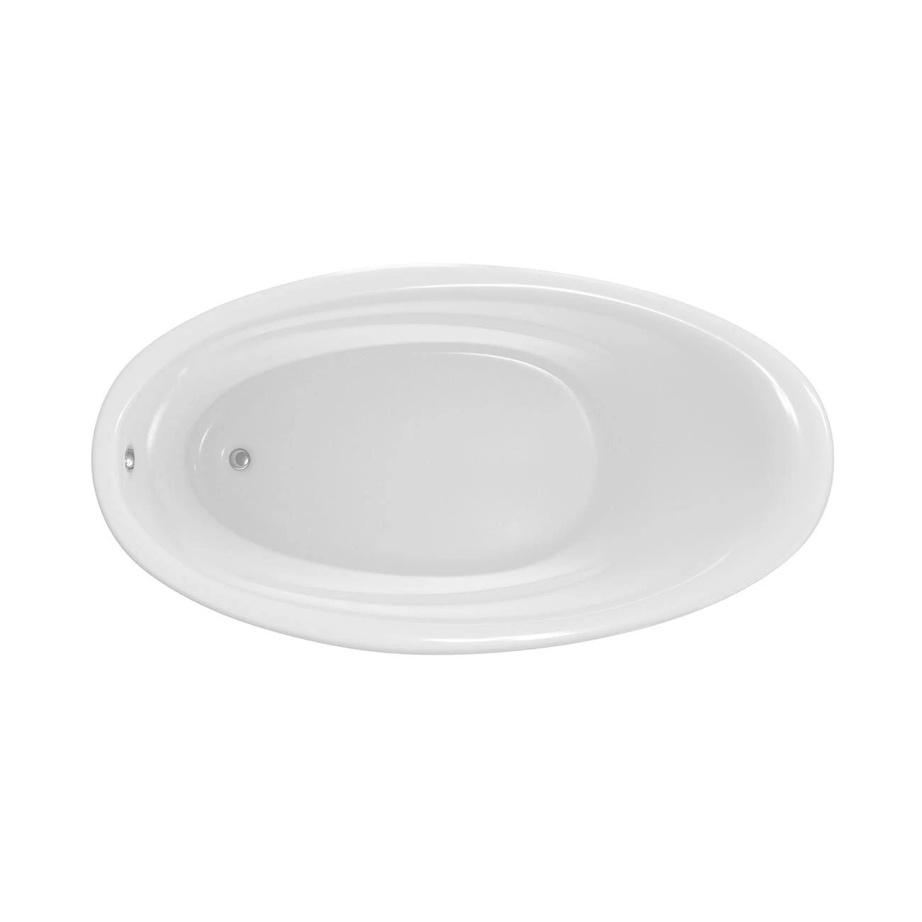 Marla 63 Inch Acrylic Drop-in Universal Drain Bathtub - White - Image 7