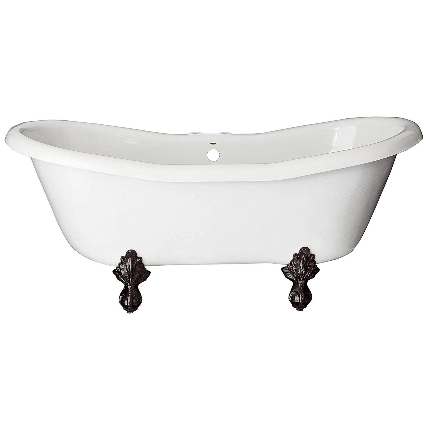 Duchess Acrylic Double Slipper Clawfoot Tub - Rim Faucet Drillings - Image 5