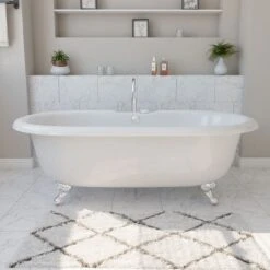 Lennox Acrylic Double Ended Clawfoot Tub - Made In USA