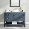 Bristol 48 Inch Modern Console Vanity With Semi-Recessed Sink - Navy