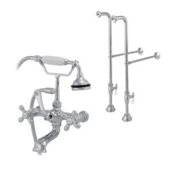 Freestanding British Telephone Clawfoot Tub Faucet With Handshower