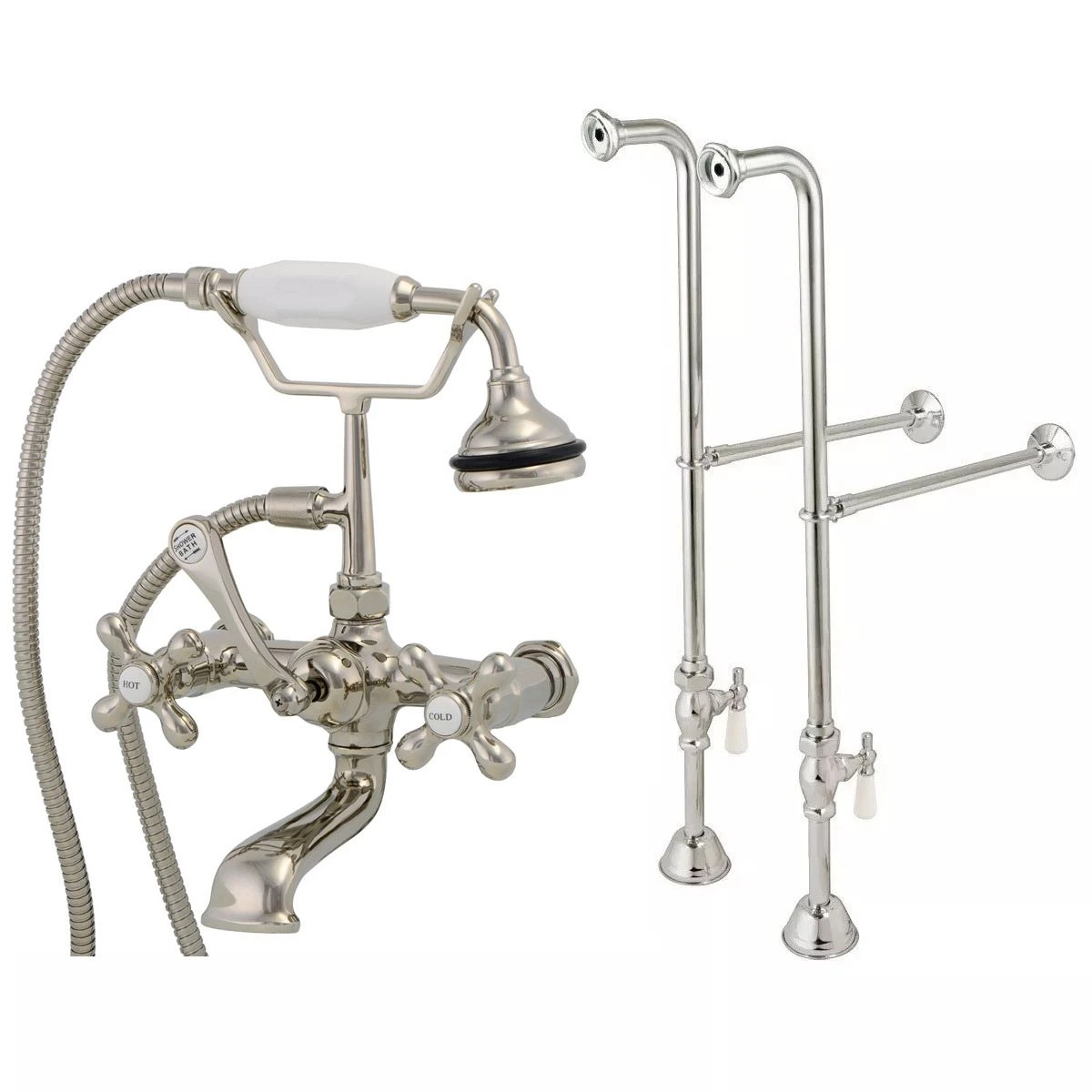 Freestanding British Telephone Clawfoot Tub Faucet With Handshower - Image 5