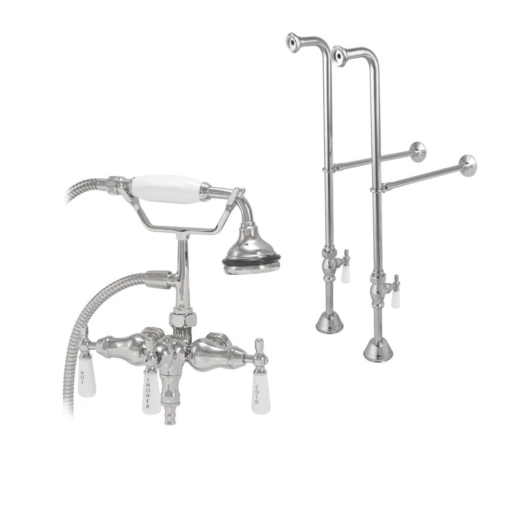 Freestanding Downspout Clawfoot Tub Faucet With Handshower