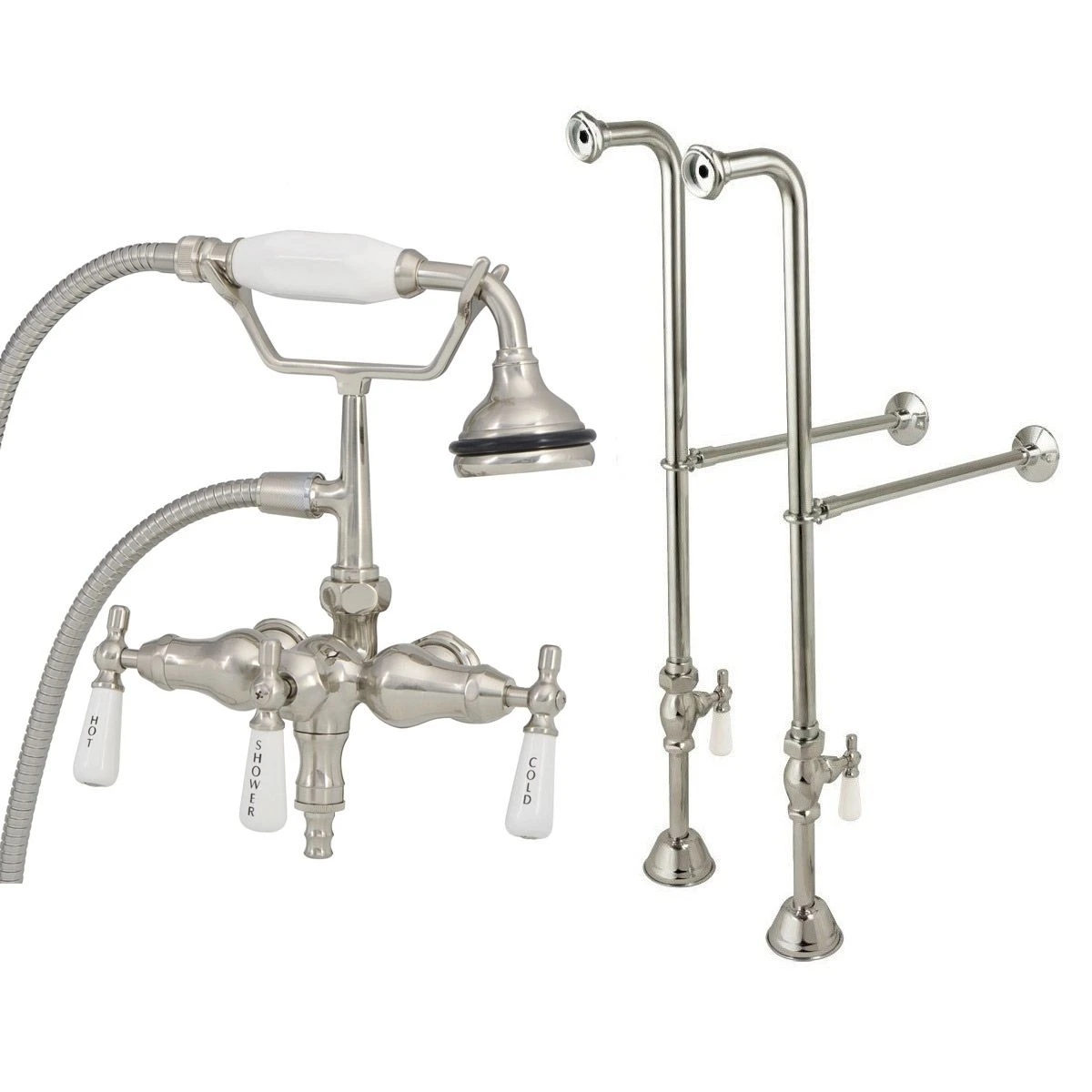 Freestanding Downspout Clawfoot Tub Faucet With Handshower - Image 5