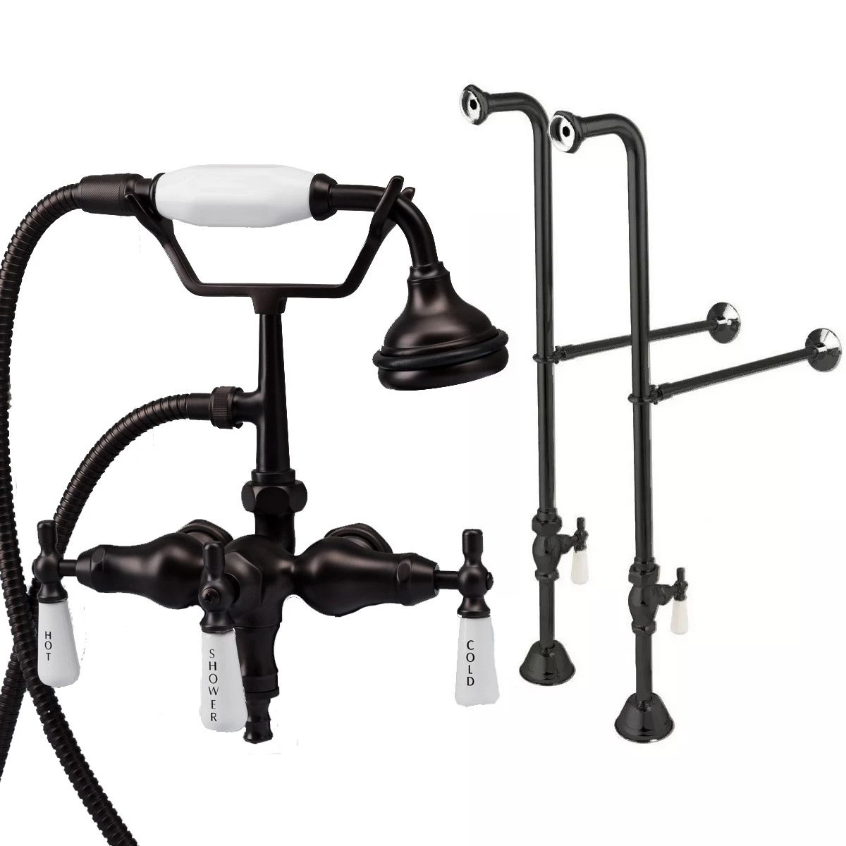 Freestanding Downspout Clawfoot Tub Faucet With Handshower - Image 3