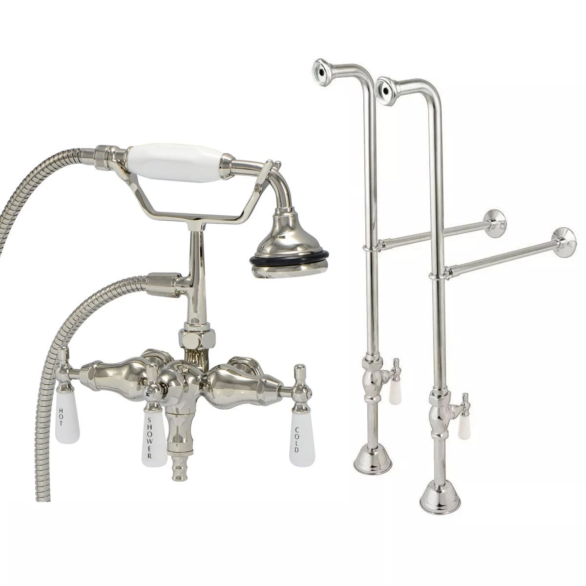 Freestanding Downspout Clawfoot Tub Faucet With Handshower - Image 4
