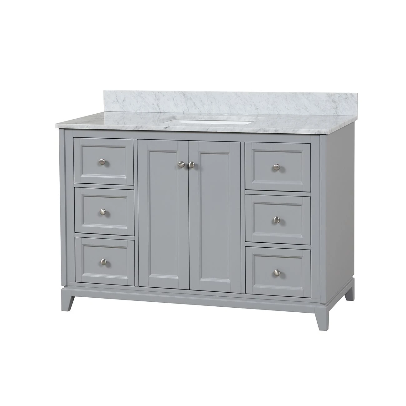 Atwell 48 Inch Modern Console Vanity With Rectangular Undermount Sink - Gray - Image 2