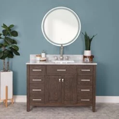 Mason Hill 48 Inch Oak Vanity With Rectangular Undermount Sink - Dark Oak