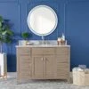 Mason Hill 48 Inch Oak Vanity With Oval Undermount Sink - Gray Oak