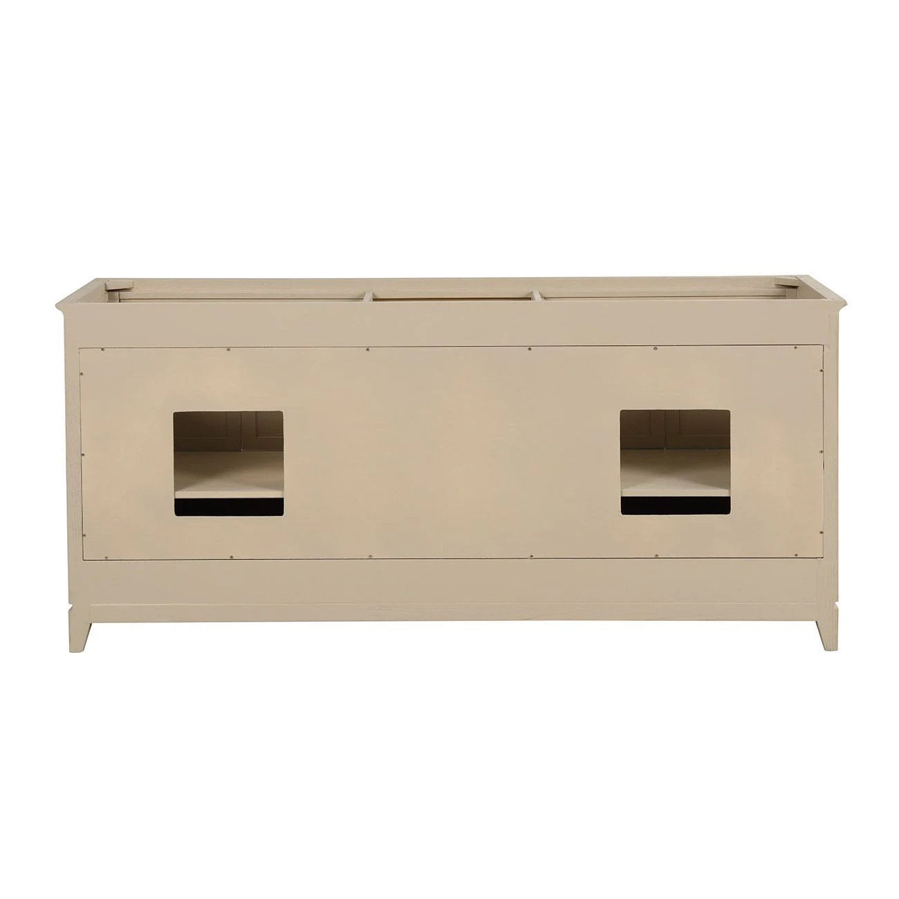 Lily 72 Inch Modern Console Vanity With Rectangular Undermount Sinks - Light Oak - Image 8