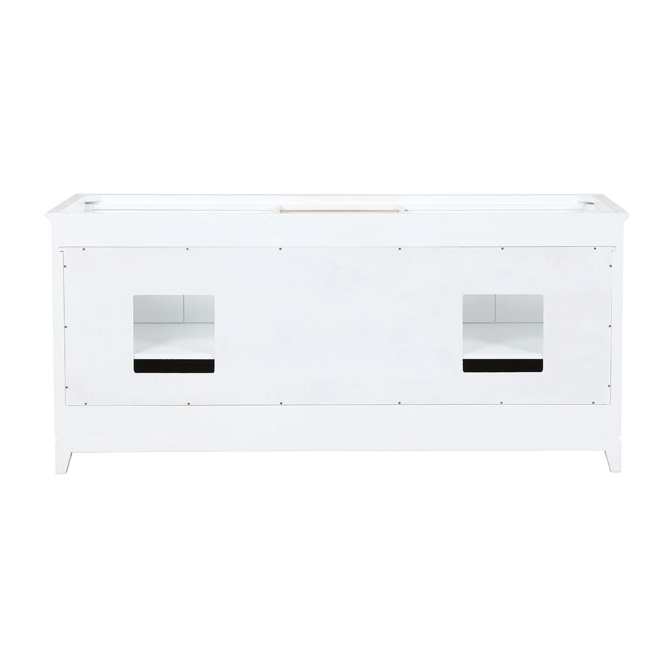 Lily 72 Inch Modern Console Vanity With Rectangular Undermount Sinks - White - Image 8