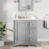 Atwell 30 Inch Gray Modern Console Vanity With Rectangular Undermount Sink