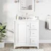 Atwell 30 Inch Modern Console Vanity With Rectangular Undermount Sink - White