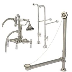 Clawfoot Tub Freestanding Gooseneck Faucet Set