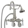 Clawfoot Tub Wall Mount Gooseneck Faucet With Handshower